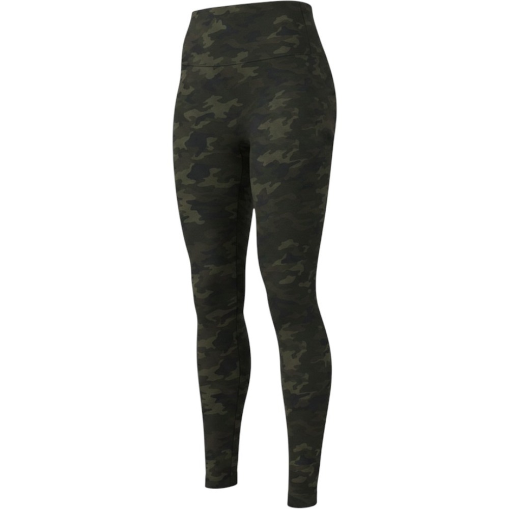 Spanx‎ Look At Me Now Seamless Leggings Green Camo High Waist Medium 2035R